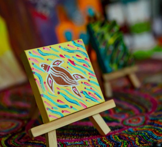 Turtle artwork on canvas